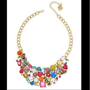 Betsey Johnson xox Troll Bib Charm Necklace New